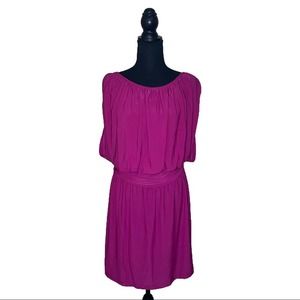 J.F.W Blouson Dress Short Sleeved Magenta Pink Purple Vintage Women’s XL
